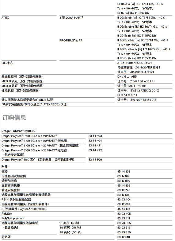 德尔格Dräger Polytron® 8100 EC(图2)