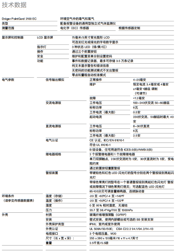 德尔格Dräger PointGard 2100(图1)